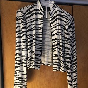 VINTAGE Embellished zebra print jacket size 10